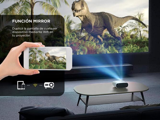 Proyector Gadnic Mini WiFi 2800 Lúmenes HDMI USB AV - 5
