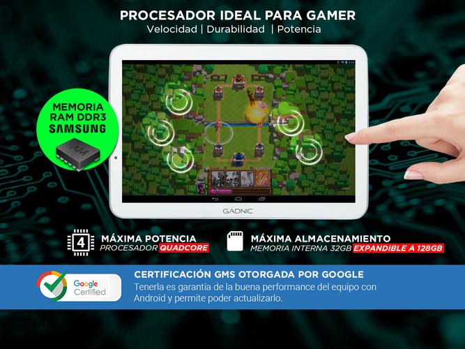 Tablet Gadnic Taurus Phone Gamer 3G Quadcore 32gb 2gb 10