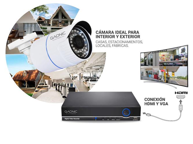 Cámaras de Seguridad x8  DVR Gadnic SX16 IP Premium Interior  Exterior Visión Nocturna 1Tb - 6