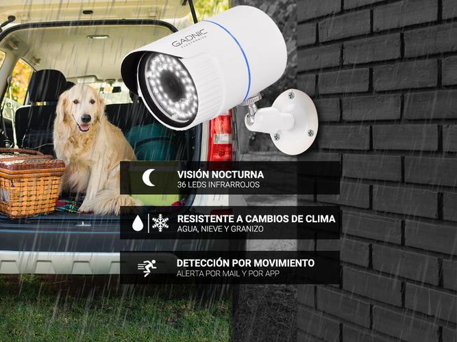 Kit x 4 Camaras de Seguridad Exterior DVR + Fuente Switching 12v a 10a 1TB - 4