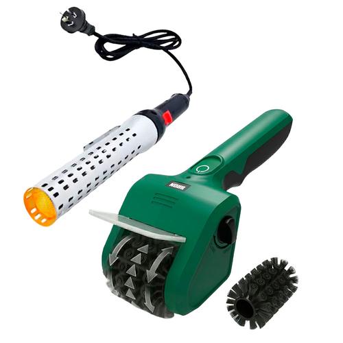 Kit Parrilla Gadnic Cepillo Electrico Bron Recargable Mas Encendedor Electrico 2000W Alta Temperatura - 0