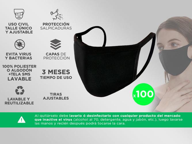 Barbijo de Tela Lavable x 100u - 1