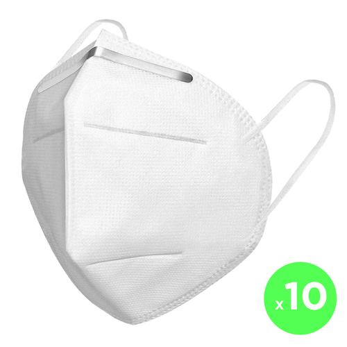 Barbijo Descartable KN95 Hipoalergénico con Clip Nasal x 10 Unidades - 0