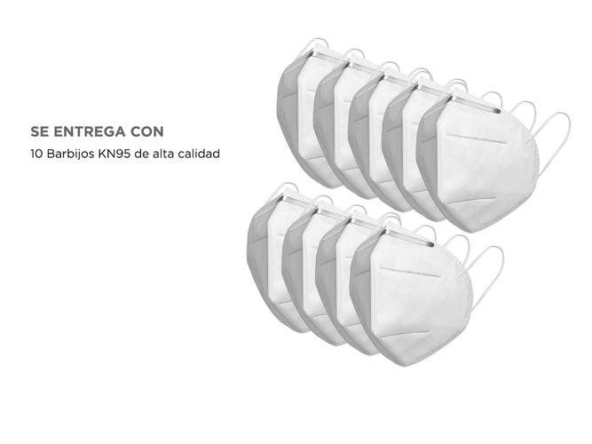 Barbijo Descartable KN95 Hipoalergénico con Clip Nasal x 10 Unidades - 5
