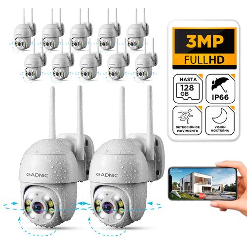 Kit x12 Cámaras de Seguridad Wifi IP Gadnic DM200W Full HD Motorizada - 0