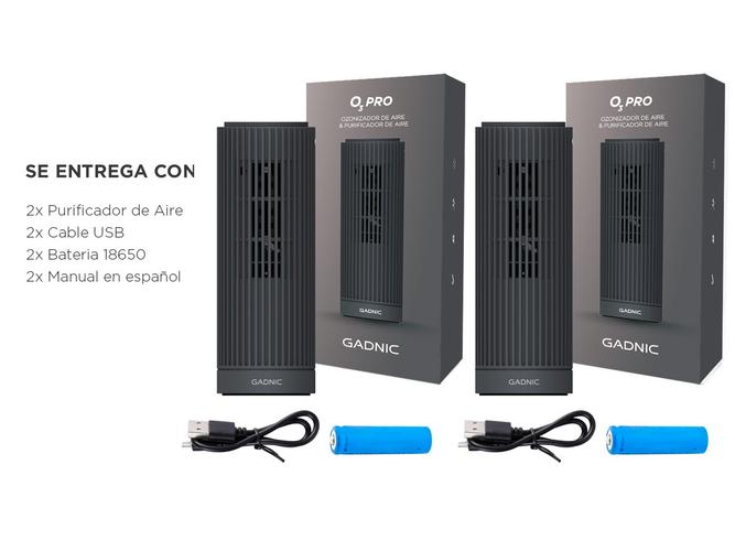 Kit 2x Ozonizador de Aire Gadnic O3P PRO 12mg/h - 6