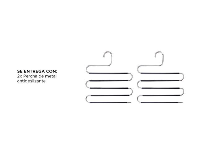 Kit x2 Percha Para 5 Pantalones - 4