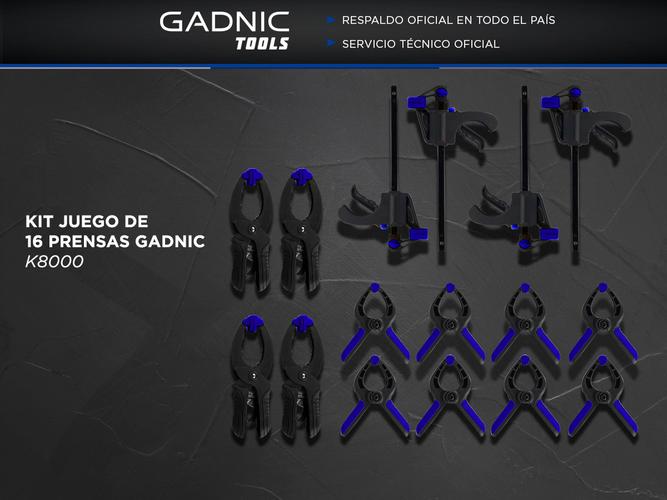 Kit Juego De 16 Prensas Gadnic Carpinteria Alta Calidad - 1