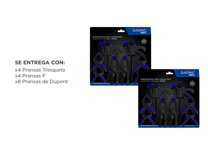 Kit Juego De 16 Prensas Gadnic Carpinteria Alta Calidad - 6