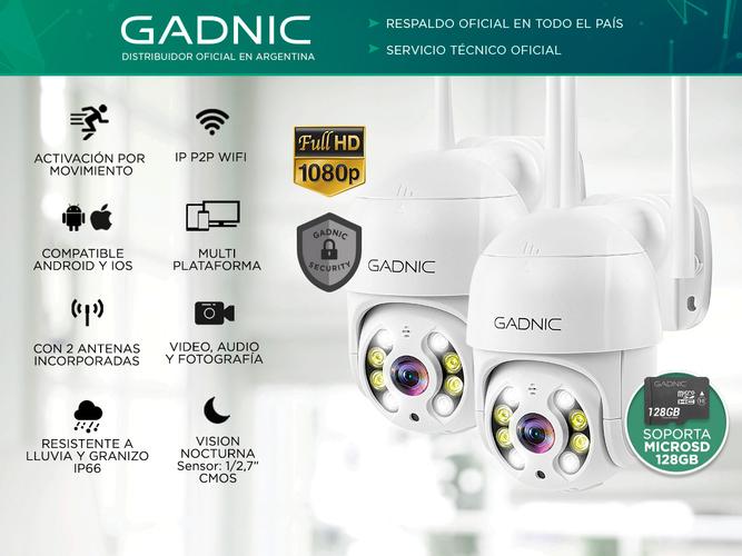 Camaras de Seguridad Wifi IP Gadnic DM200W x2 Full HD Motorizada  - 1