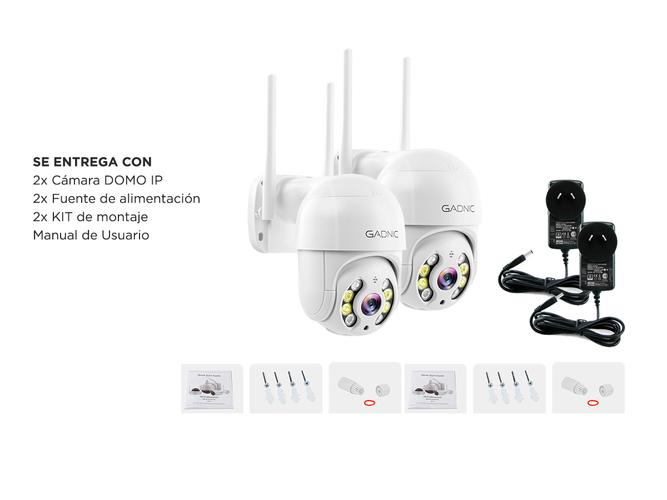 Camaras de Seguridad Wifi IP Gadnic DM200W x2 Full HD Motorizada  - 6