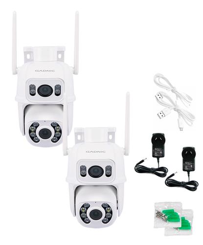 Kit 2 Cámaras De Seguridad Gadnic Doble Lente 4k - 5