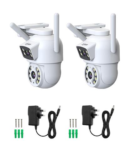 Kit X 2 Cámara de Seguridad Ziyen ZX57 Lente Dual 4MP Domo Exterior WiFi Control Por App - 6