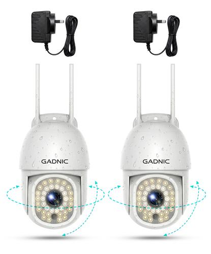 Kit x2 Cámaras de Seguridad Gadnic DM200W-Pro Exterior Domo Full HD Visión Nocturna Color 36 Leds - 6