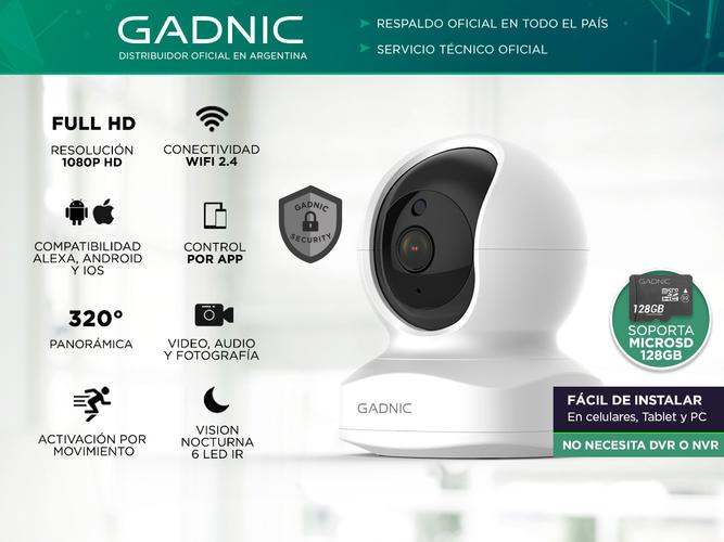 2x Camaras de Seguridad Gadnic Ip Wifi 1080p Full Hd Combo - 1
