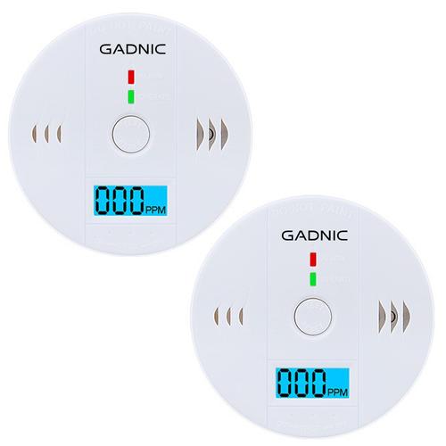 Kit De 2 Sensores De Alarma Detector De Monóxido De Carbono Gadnic - 0