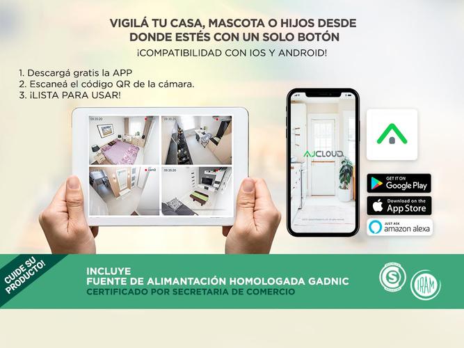 KIT 3 Cámaras de Seguridad Gadnic Wifi Visión Nocturna APP - 3