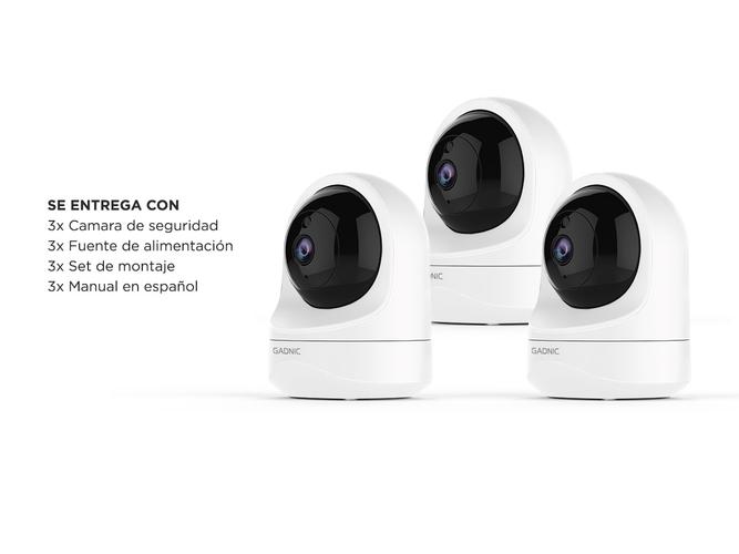 KIT 3 Cámaras de Seguridad Gadnic Wifi Visión Nocturna APP - 6