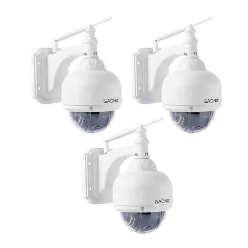 Kit x3 Cámaras de Seguridad Gadnic Domo P2P con Visión Nocturna Wifi Full HD - 0