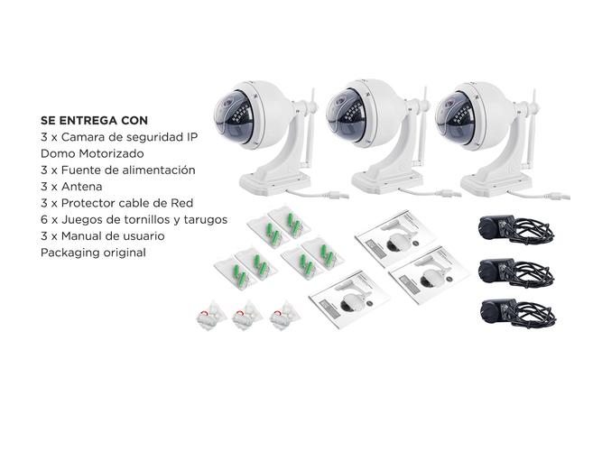 Kit x3 Cámaras de Seguridad Gadnic Domo P2P con Visión Nocturna Wifi Full HD - 6