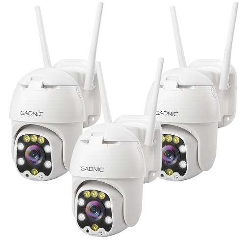 Camaras De Seguridad Gadnic DM300W x3 IP WIFI Para Exteriores 1080P Visión Nocturna - 0