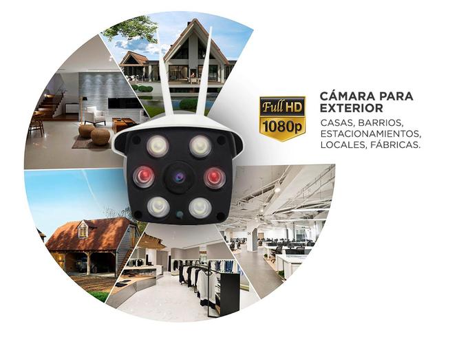 Camaras De Seguridad Gadnic CM200W x3 IP WIFI Exteriores HD 1080P - 4