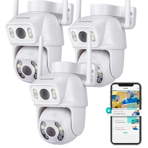 Kit 3 Cámaras De Seguridad Gadnic Doble Lente 4k - 0
