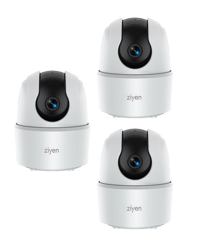 Kit De Tres Cámaras De Seguridad Interior Ziyen Wifi Vision Nocturna 2mp - 6