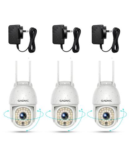 Kit x3 Cámaras de Seguridad Gadnic DM200W-Pro Exterior Domo Full HD Visión Nocturna Color 36 Leds - 6