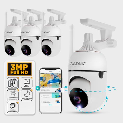 Kit x4 Cámara de Seguridad IP GADNIC Visión Nocturna HD Control por App - 0