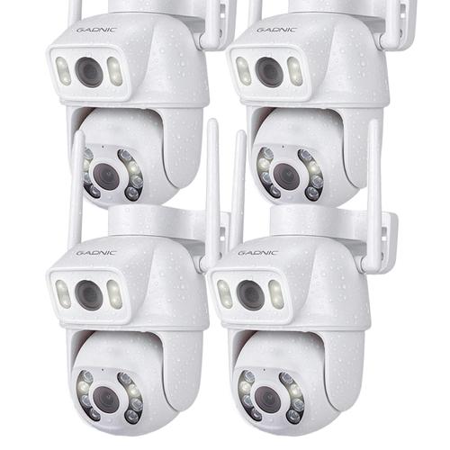 Kit 4 Cámaras De Seguridad Gadnic Doble Lente 4k - 0