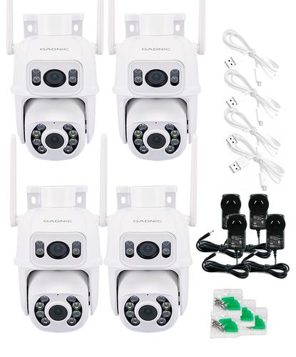 Kit 4 Cámaras De Seguridad Gadnic Doble Lente 4k - 5