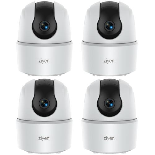Kit De Cuatro Cámaras De Seguridad Interior Ziyen Wifi Vision Nocturna 2mp - 0