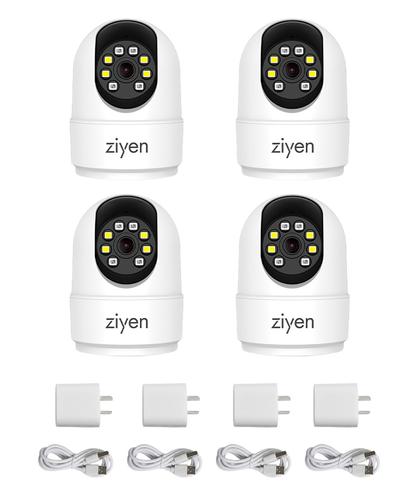 Kit x4 Cámara De Seguridad Ziyen ZX9 De Interior WiFi Full HD Visión Nocturna A Color - 6