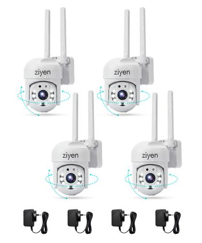 Kit x4 Camara De Seguridad Wifi Ziyen ZX39 2MP 1080p PTZ Movimiento 270 90 Vision Nocturna Audio Bidireccional Exterior - 6