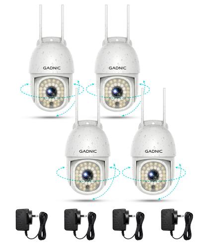 Kit x4 Cámaras de Seguridad Gadnic DM200W-Pro Exterior Domo Full HD Visión Nocturna Color 36 Leds - 6