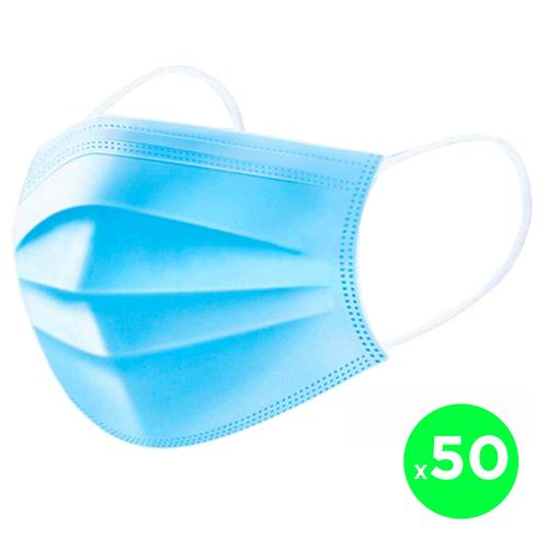 Barbijo Descartable Tricapa 3PLY x 50 Unidades - 0