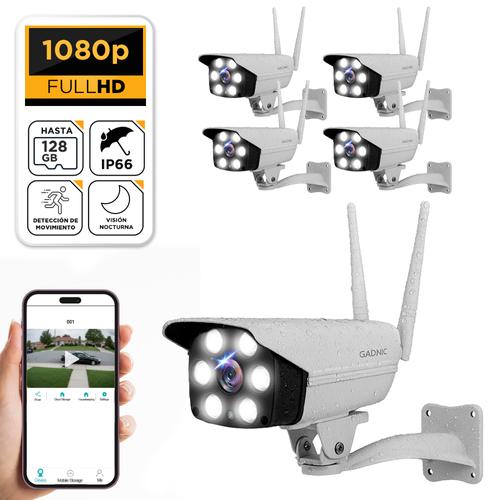 Kit x5 Camara de Seguridad Gadnic CM200W IP WIFI Exteriores HD 1080P - 0