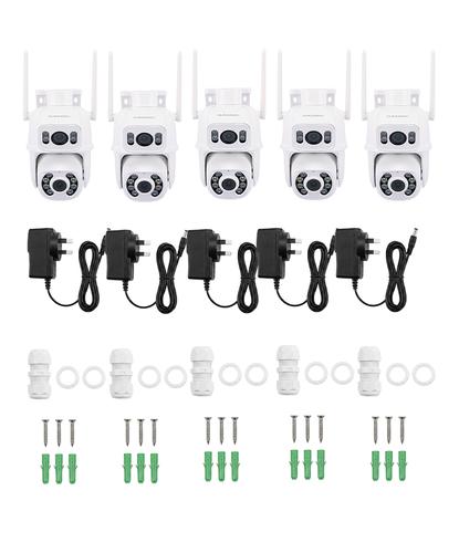 Kit x5 Cámaras de Seguridad Gadnic Doble Lente 6MP FHD Resistente Al Agua - 6