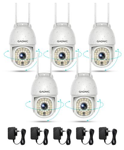 Kit x5 Cámaras de Seguridad Gadnic DM200W-Pro Exterior Domo Full HD Visión Nocturna Color 36 Leds - 6
