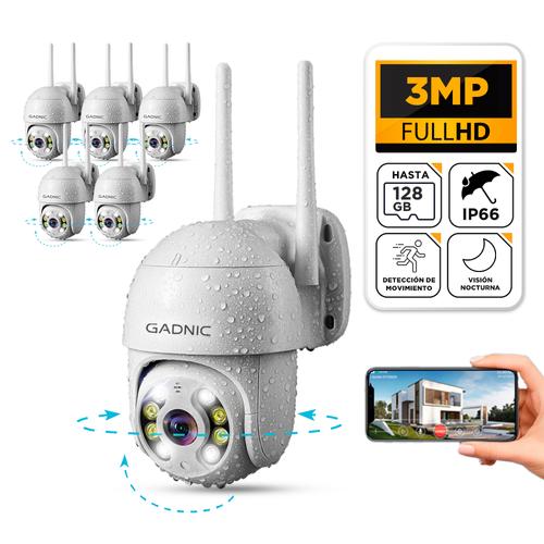 Kit x6 Cámaras De Seguridad Gadnic SX39 IP66 360° Visión Nocturna Full HD - 0