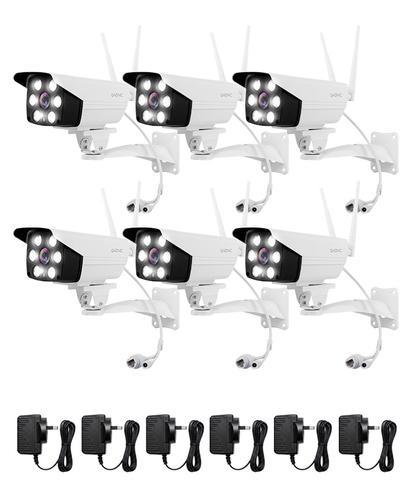 Kit x6 Camara de Seguridad Gadnic CM200W IP WIFI Exteriores HD 1080P - 6
