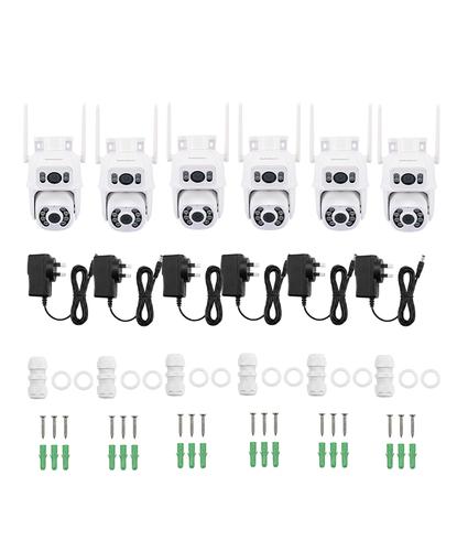 Kit x6 Cámaras de Seguridad Gadnic Doble Lente 6MP FHD Resistente Al Agua - 6