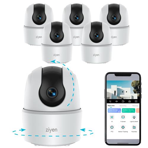 Kit x6 Cámaras De Seguridad Interior Ziyen WiFi Visión Nocturna 2mp - 0