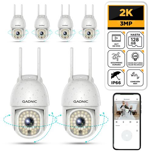 Kit x6 Cámaras de Seguridad Gadnic DM200W-Pro Exterior Domo Full HD Visión Nocturna Color 36 Leds - 0