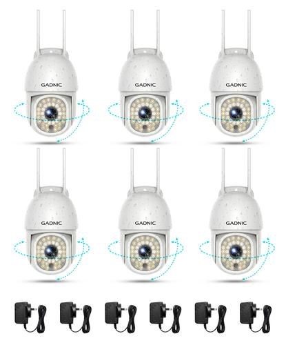 Kit x6 Cámaras de Seguridad Gadnic DM200W-Pro Exterior Domo Full HD Visión Nocturna Color 36 Leds - 6