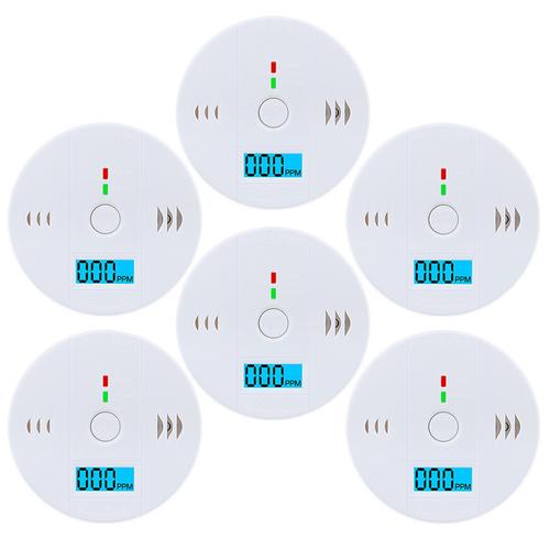 Kit De 6 Sensores De Alarma Detector De Monóxido De Carbono Gadnic - 0