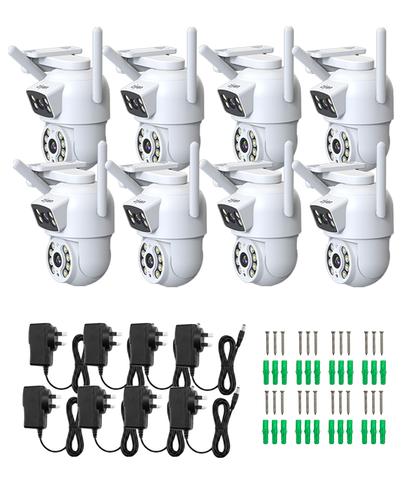 Kit X 8 Cámaras de Seguridad Ziyen ZX57 Lente Dual 4MP Domo Exterior WiFi Control Por App - 6
