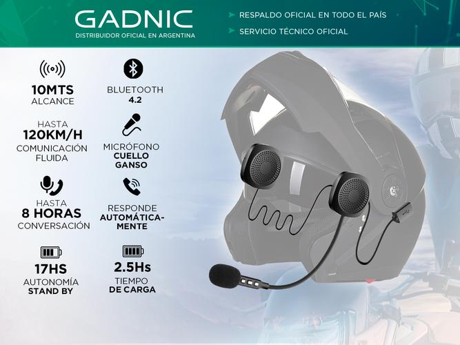 Auriculares Bluetooth para Casco Con Micrófono  - 1