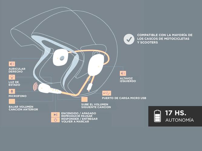 Auriculares Bluetooth para Casco Con Micrófono  - 4